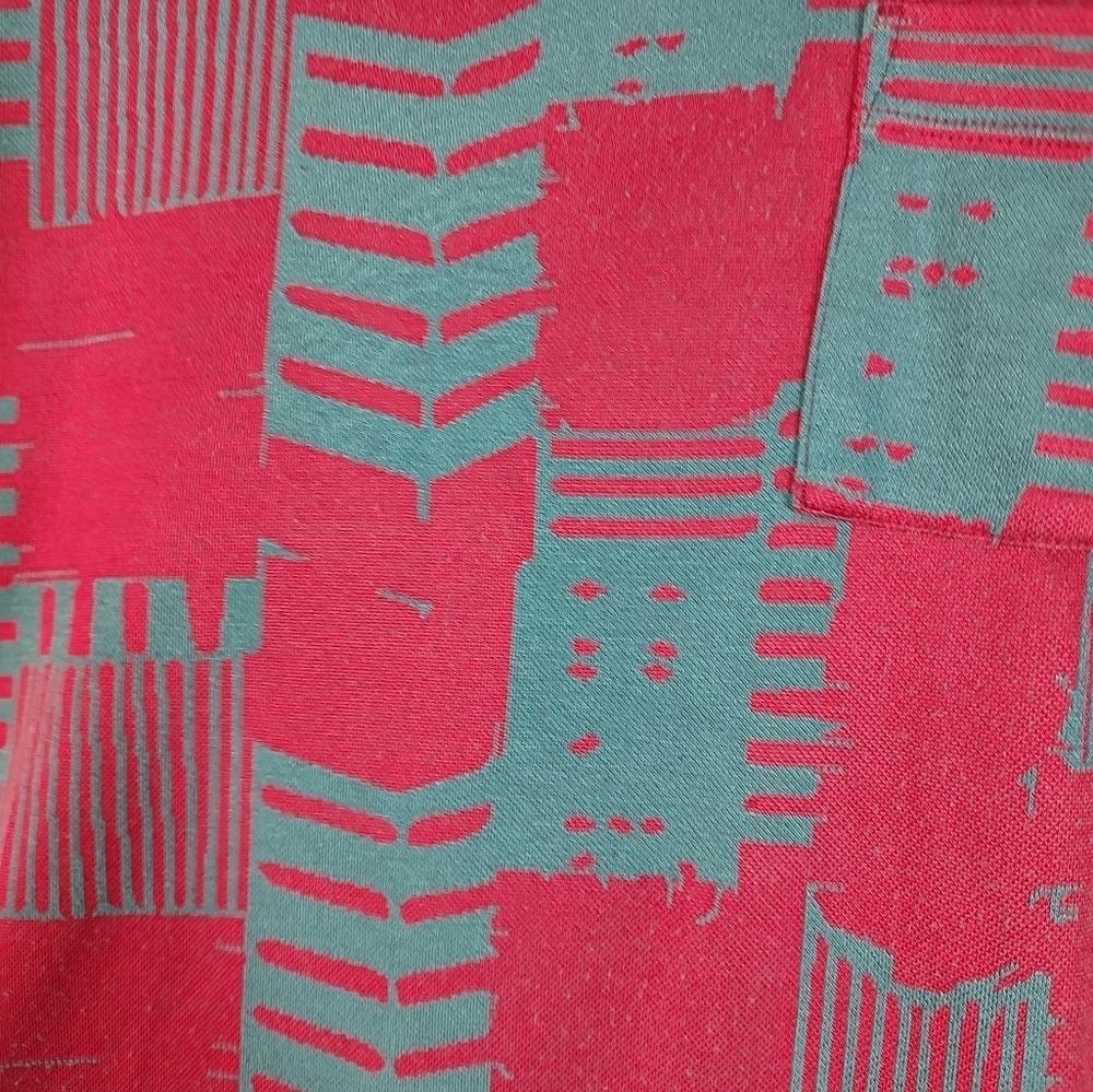 Lularoe Red Blue Checkered Print Midi Dress M - Picture 4 of 9